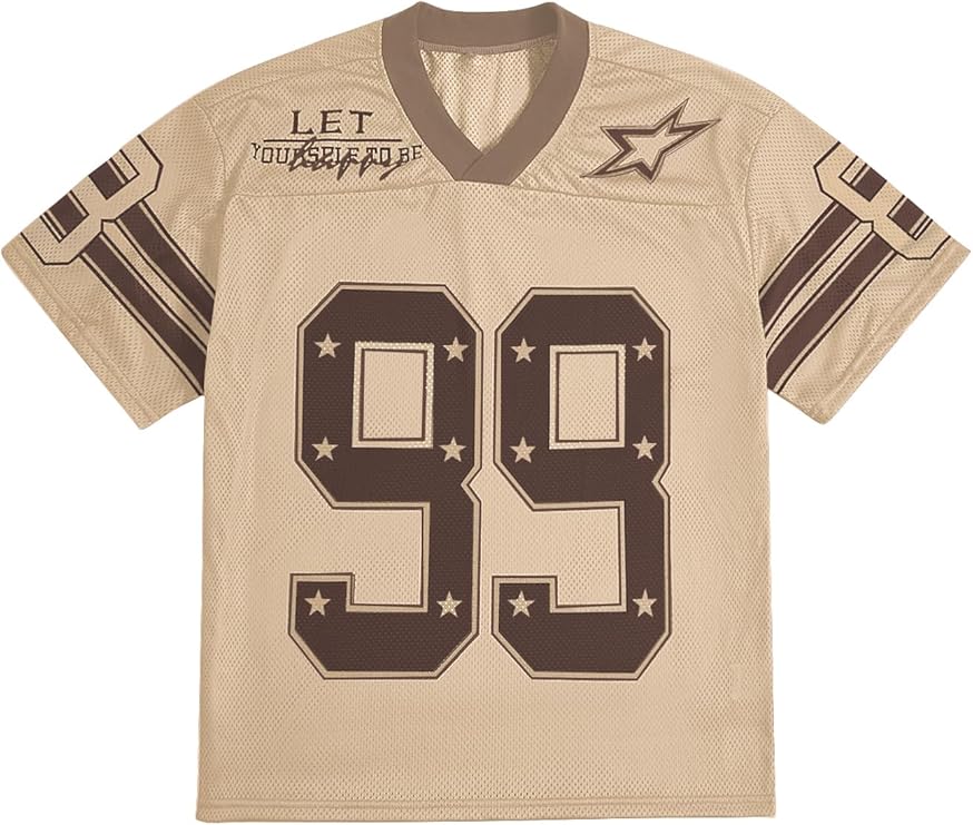 LYSO LUX Mens Jersey Y2k Baggy Shirts Graphic Tees Oversized V Neck Tshirts Summer Tops